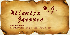 Milenija Garović vizit kartica